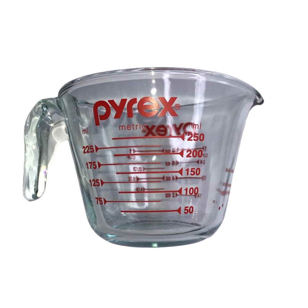 PYREX Measuring Cup, Clear Glass, One Cup